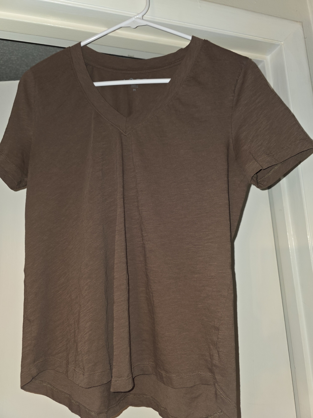 LOFT Brown V-Neck Short Sleeve Tee